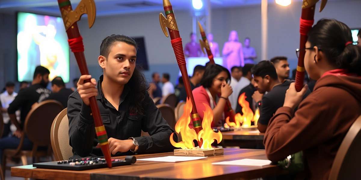 Indian Mace Warrior players at a gaming event in Mumbai